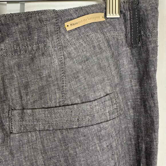 Pilcro and the Letterpress Linen Blend‎ Wide Leg Pants Gray Sz 8P Office Classic - Picture 6 of 8